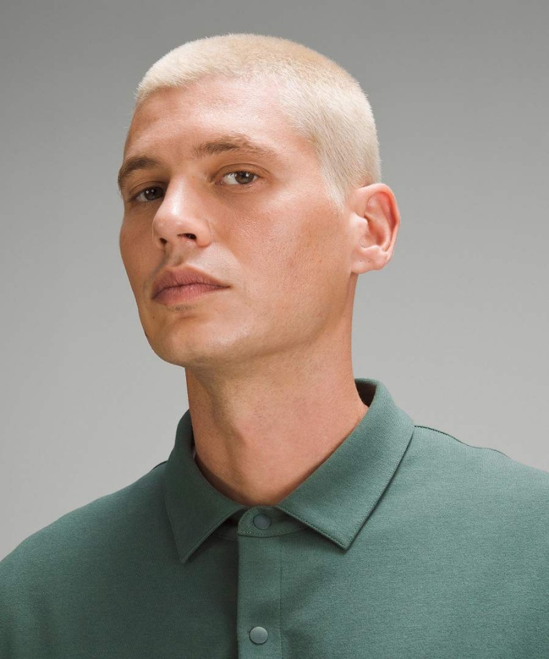 Camisas Lululemon Soft Knit Overshirt French Terry Hombre Verde Oscuro Chile | 273TXCBIK