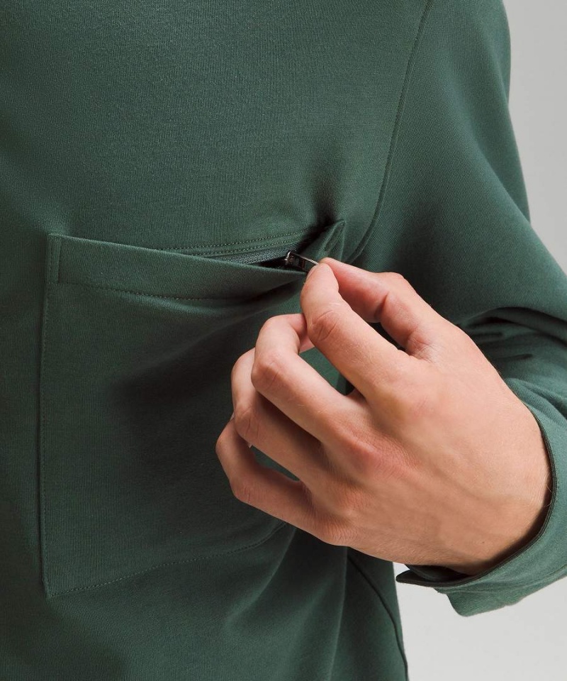 Camisas Lululemon Soft Knit Overshirt French Terry Hombre Verde Oscuro Chile | 273TXCBIK