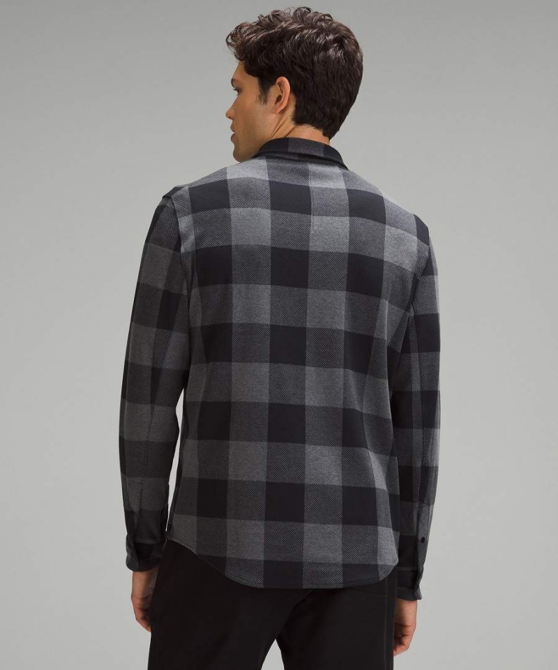 Camisas Lululemon Soft Knit Overshirt Hombre Negras Gris Oscuro Chile | 695VFWOZE