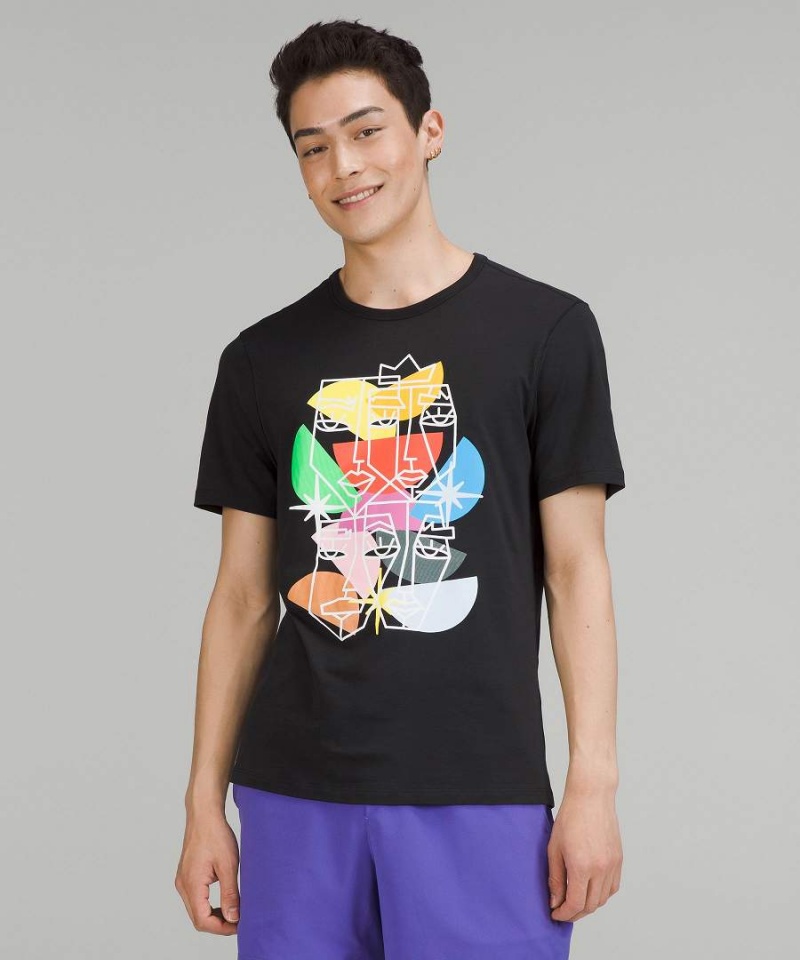 Camiseta Lululemon 5 Year Basic T-Shirt Pride Hombre Negras Chile | 637QZEKBO