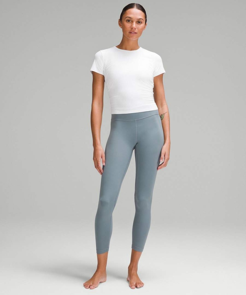 Camiseta Lululemon All It Takes Acanalado Nulu Mujer Blancas Chile | 637TBMVCH