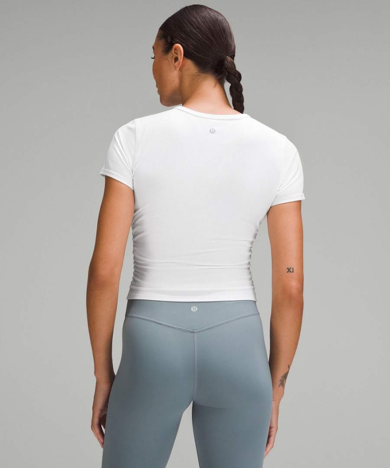 Camiseta Lululemon All It Takes Acanalado Nulu Mujer Blancas Chile | 637TBMVCH
