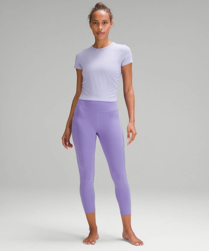 Camiseta Lululemon All It Takes Nulu Corta-Sleeve Mujer Moradas Chile | 976OCZWAE