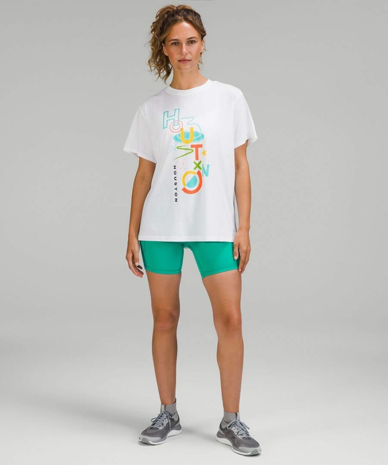 Camiseta Lululemon All Yours Algodon Houston Mujer Blancas Chile | 659BYHLCQ