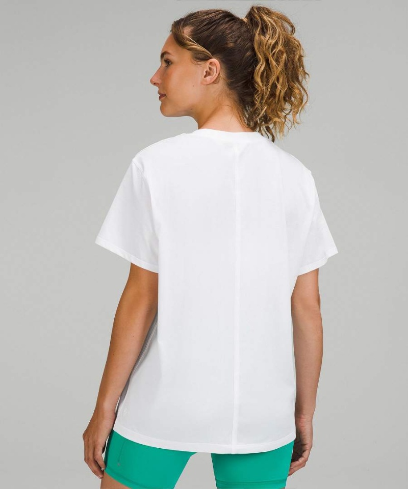 Camiseta Lululemon All Yours Algodon Houston Mujer Blancas Chile | 659BYHLCQ