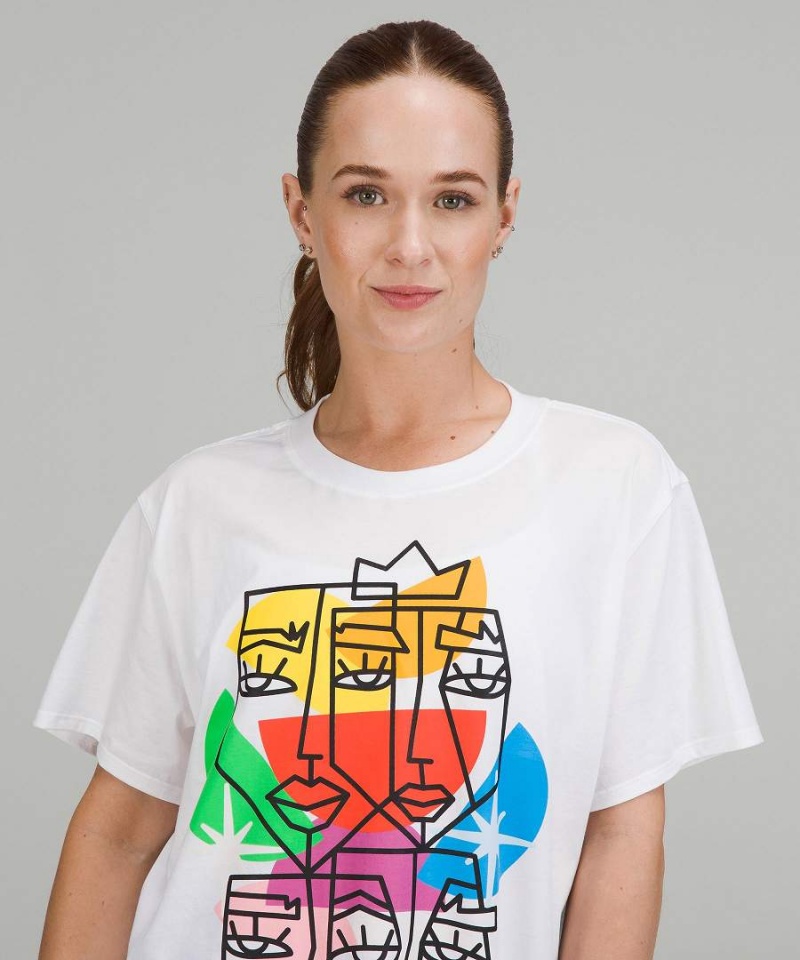 Camiseta Lululemon All Yours Algodon Pride Mujer Blancas Chile | 791UOFAVK