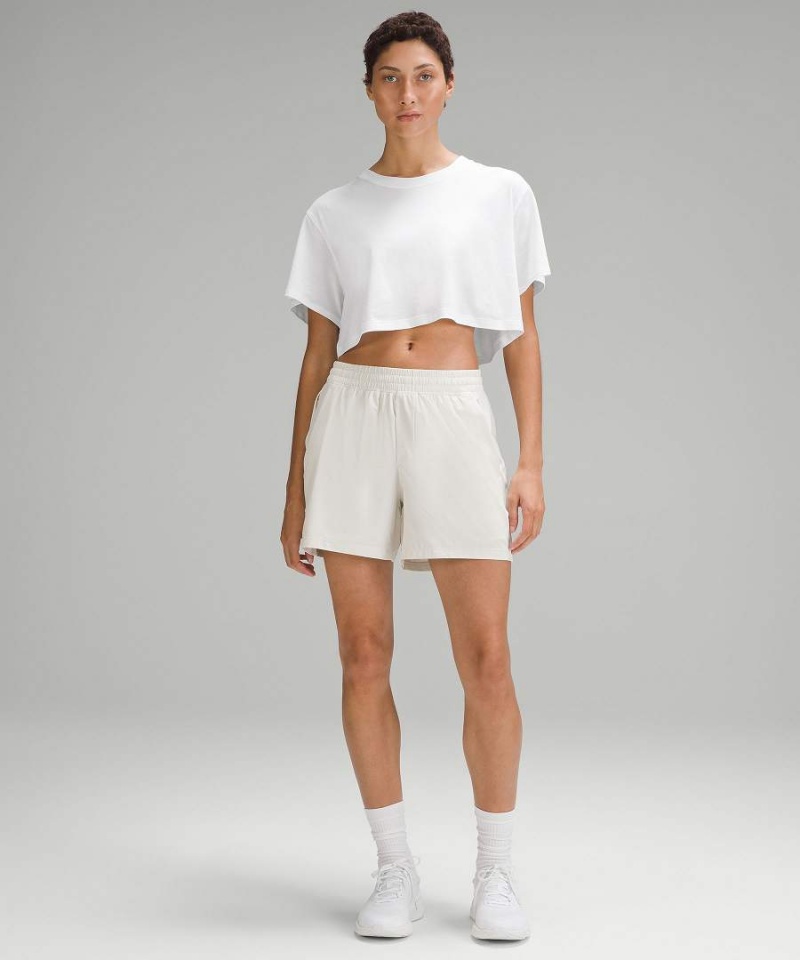 Camiseta Lululemon All Yours Cropped Mujer Blancas Chile | 245BVFGPO