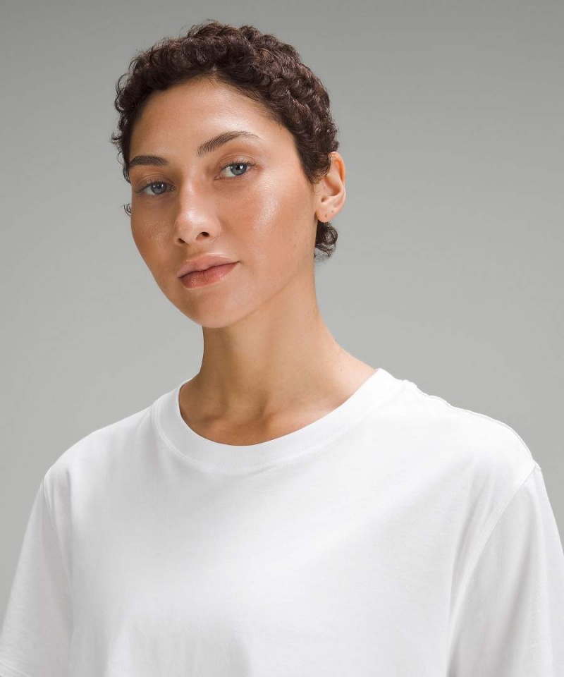 Camiseta Lululemon All Yours Cropped Mujer Blancas Chile | 245BVFGPO