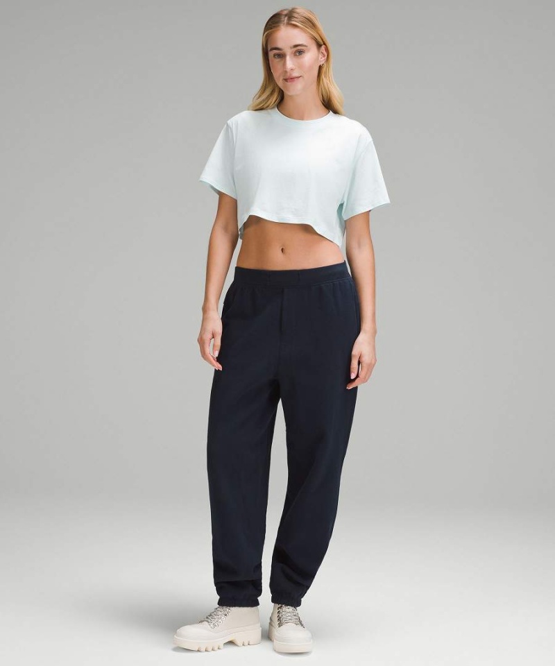 Camiseta Lululemon All Yours Cropped Mujer Azules Chile | 541PMSDLC