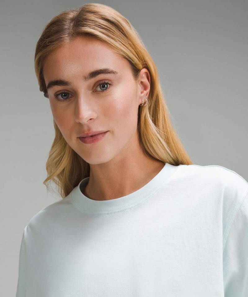 Camiseta Lululemon All Yours Cropped Mujer Azules Chile | 541PMSDLC