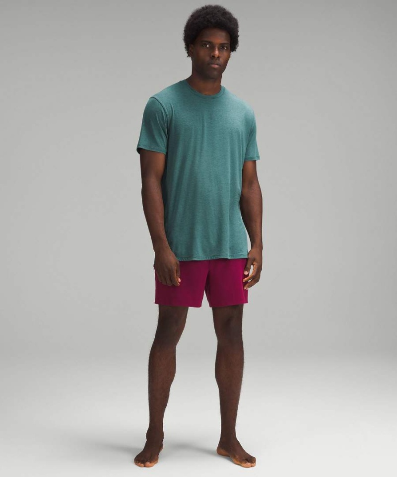 Camiseta Lululemon Balancer Corta-Sleeve Hombre Turquesa Chile | 749EFTWGR