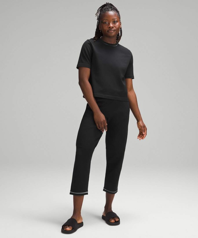 Camiseta Lululemon Boxy Knit Mujer Negras Chile | 124XMDHKU