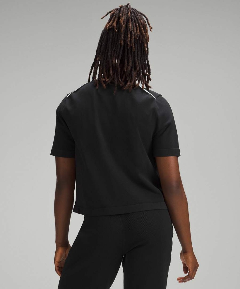 Camiseta Lululemon Boxy Knit Mujer Negras Chile | 124XMDHKU