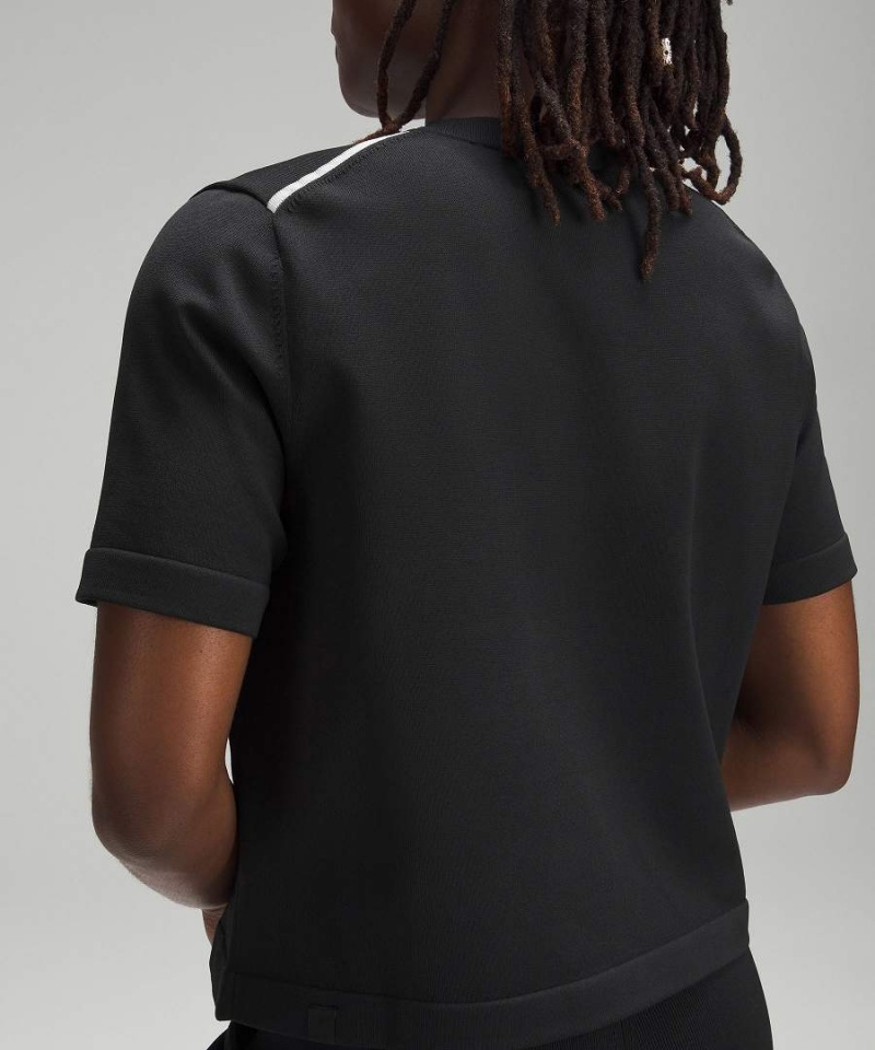 Camiseta Lululemon Boxy Knit Mujer Negras Chile | 124XMDHKU