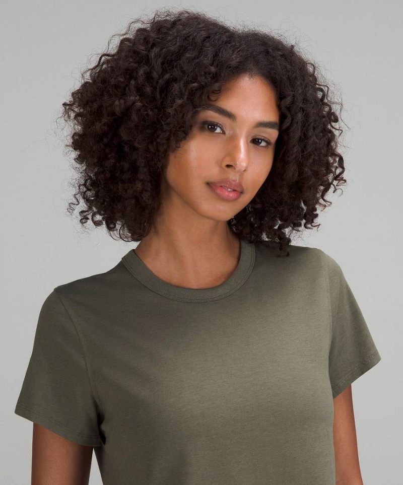 Camiseta Lululemon Classic-Fit Algodon-Blend Mujer Verde Oscuro Chile | 956YKIAJV