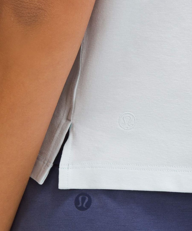 Camiseta Lululemon Classic-Fit Algodon-Blend Mujer Turquesa Chile | 695AQDVWL