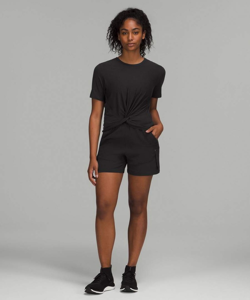 Camiseta Lululemon Crescent Mujer Negras Chile | 904EVGCSD