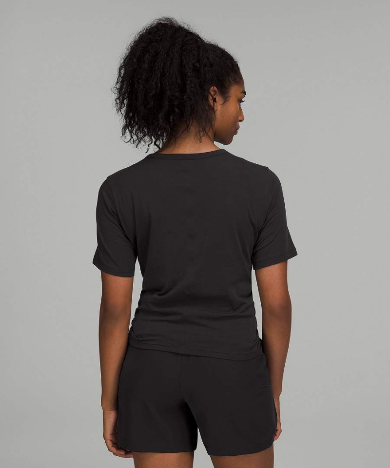 Camiseta Lululemon Crescent Mujer Negras Chile | 904EVGCSD