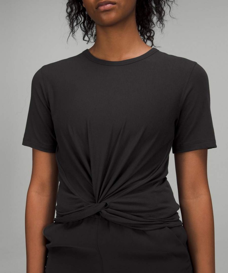 Camiseta Lululemon Crescent Mujer Negras Chile | 904EVGCSD