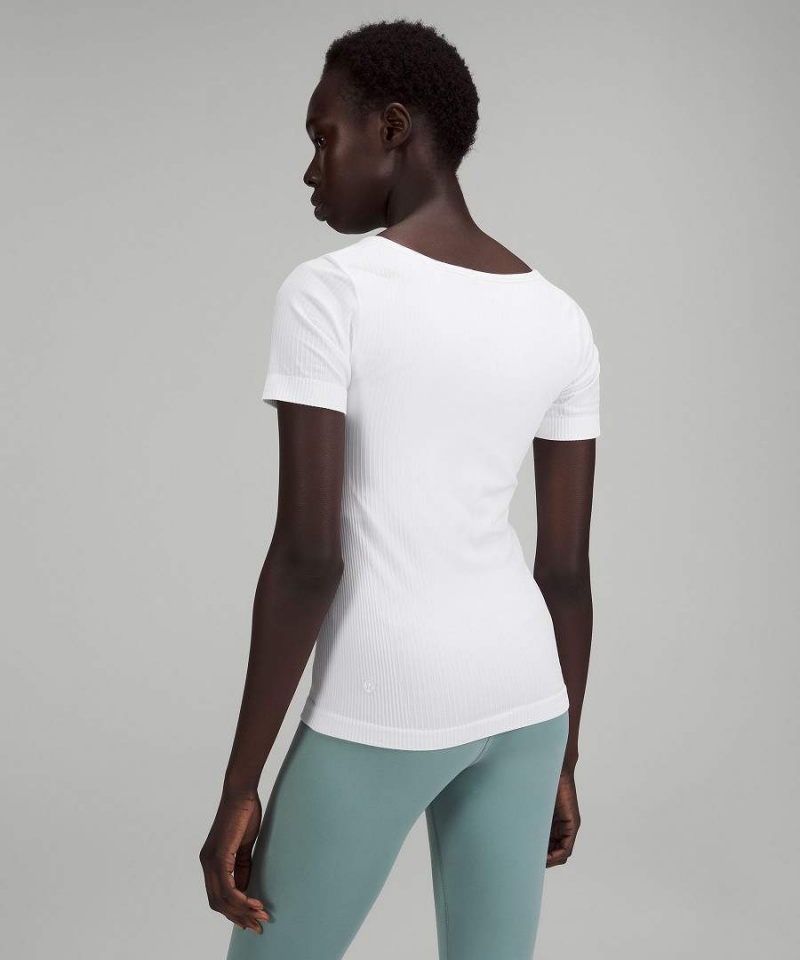 Camiseta Lululemon Ebb to Calle Corta-Sleeve Mujer Blancas Chile | 431OFHLDB