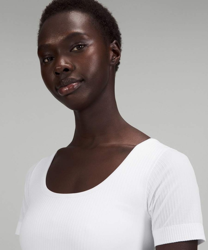 Camiseta Lululemon Ebb to Calle Corta-Sleeve Mujer Blancas Chile | 431OFHLDB