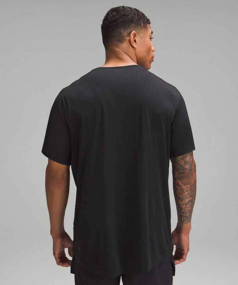 Camiseta Lululemon Fast and Free Corta-Sleeve Hombre Negras Chile | 785VGHDAI