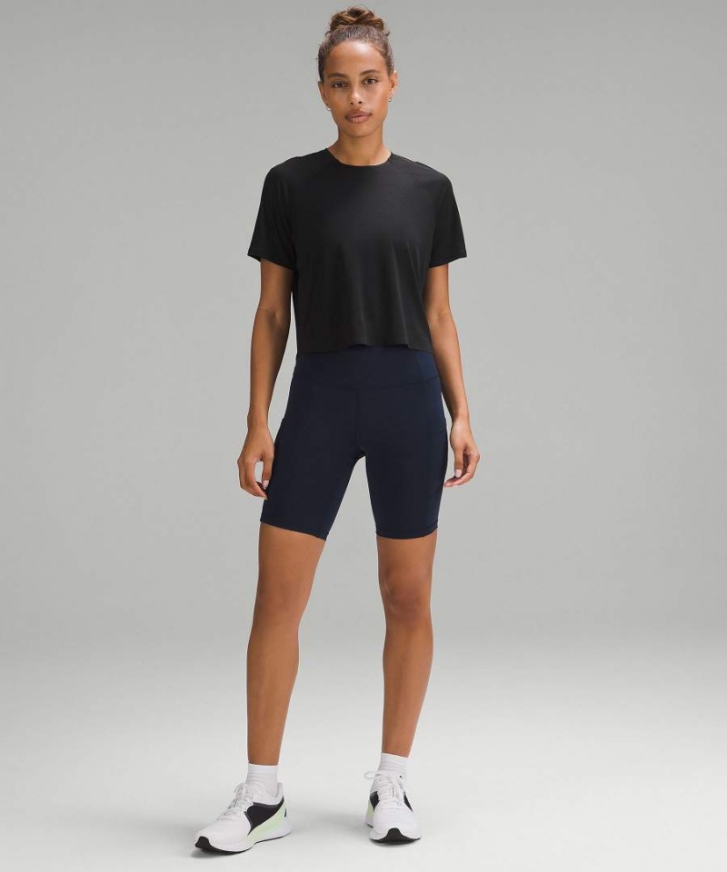Camiseta Lululemon Fast and Free Race Length Mujer Negras Chile | 286VBJALW