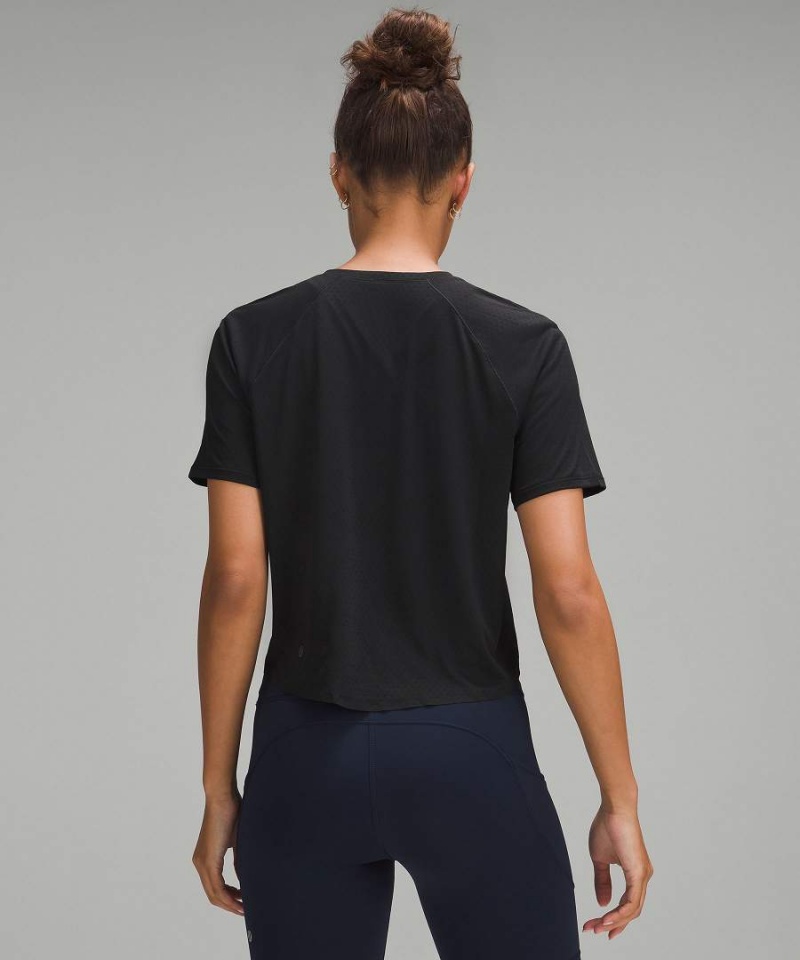 Camiseta Lululemon Fast and Free Race Length Mujer Negras Chile | 286VBJALW