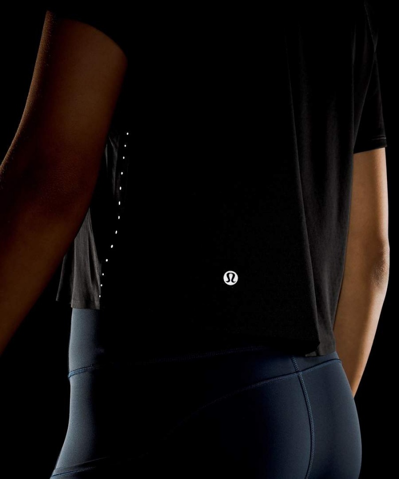 Camiseta Lululemon Fast and Free Race Length Mujer Negras Chile | 286VBJALW