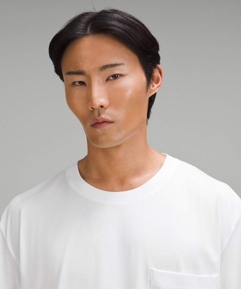 Camiseta Lululemon Fundamental Oversized Pocket Hombre Blancas Chile | 571WQBKMX