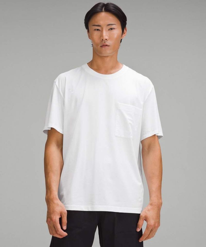 Camiseta Lululemon Fundamental Oversized Pocket Hombre Blancas Chile | 571WQBKMX