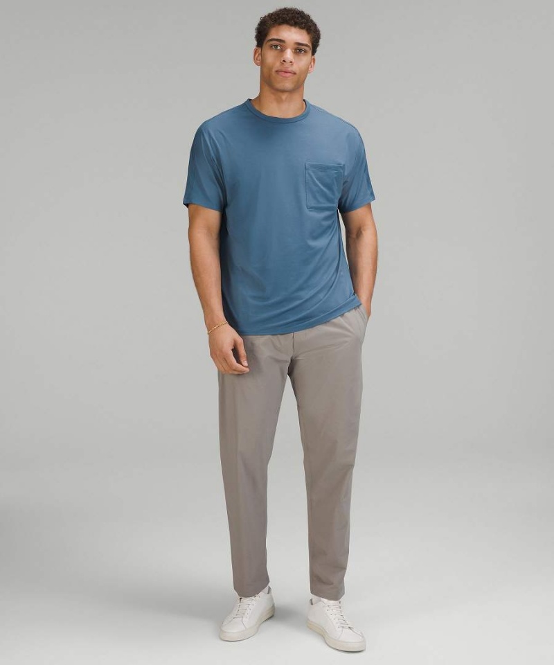 Camiseta Lululemon Fundamental Pocket Hombre Azules Chile | 723WCNBGK