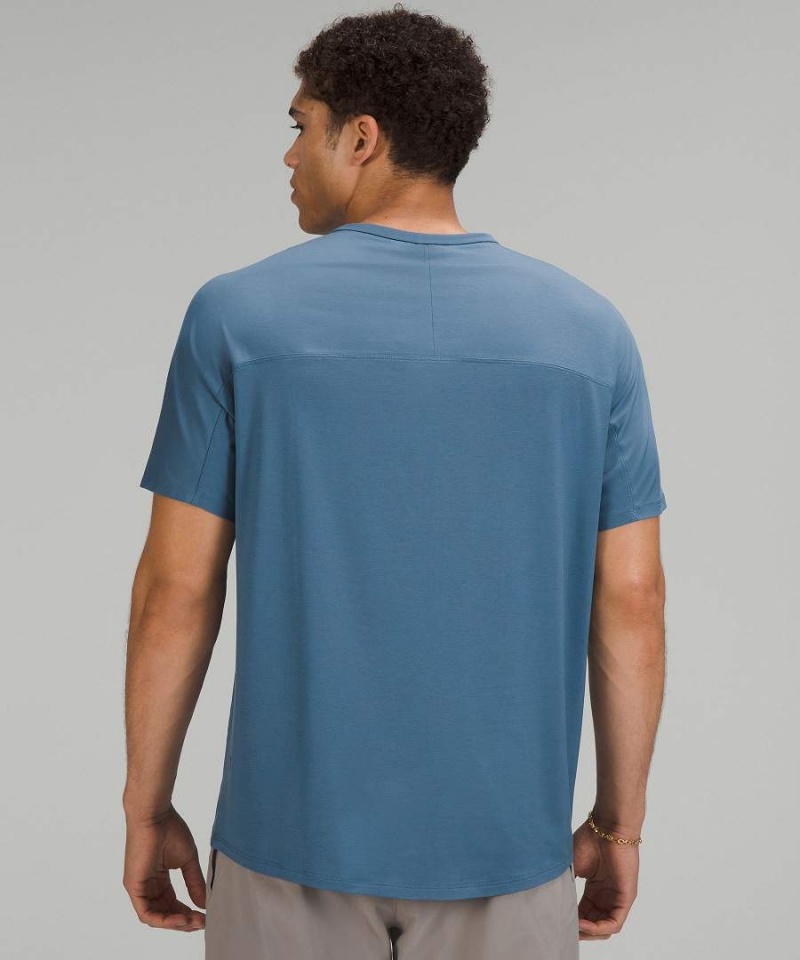 Camiseta Lululemon Fundamental Pocket Hombre Azules Chile | 723WCNBGK