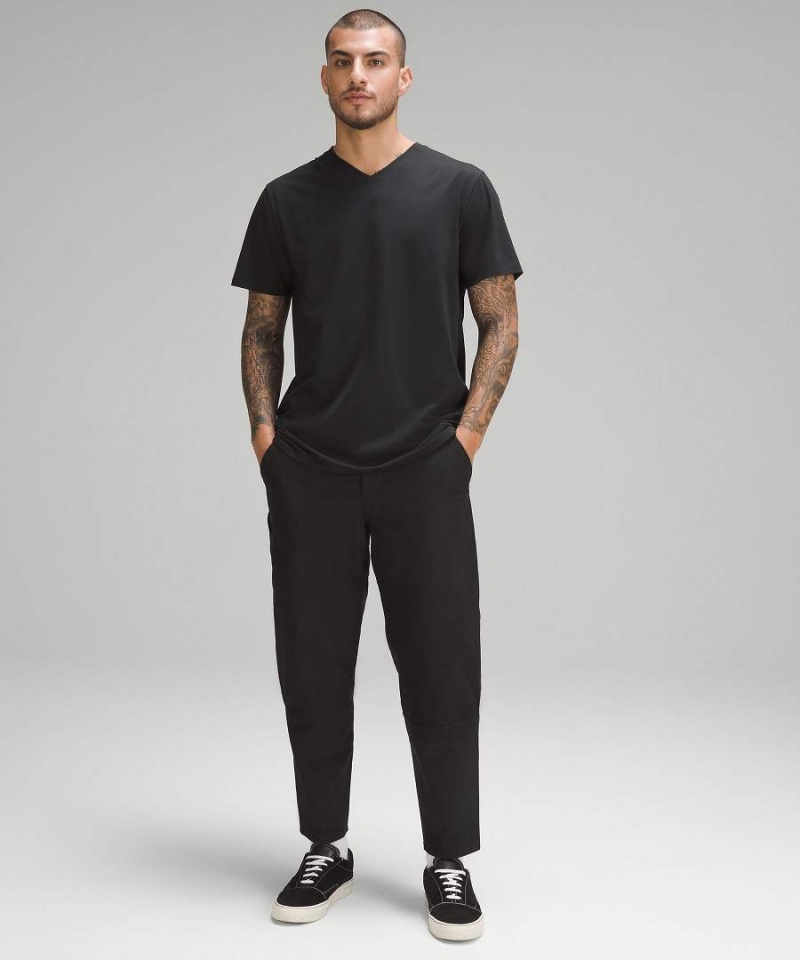 Camiseta Lululemon Fundamental V-Neck Hombre Negras Chile | 298CJDPZN