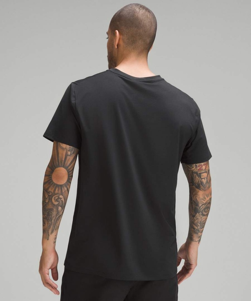Camiseta Lululemon Fundamental V-Neck Hombre Negras Chile | 298CJDPZN
