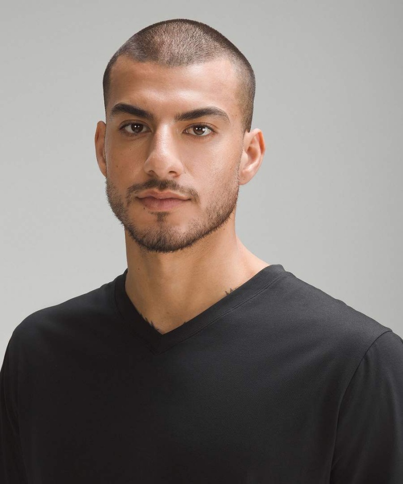 Camiseta Lululemon Fundamental V-Neck Hombre Negras Chile | 298CJDPZN