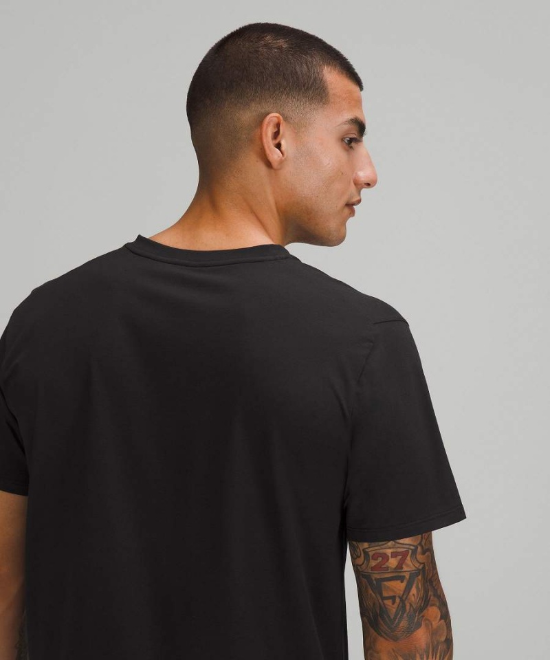 Camiseta Lululemon Fundamental V-Neck Hombre Negras Chile | 298CJDPZN