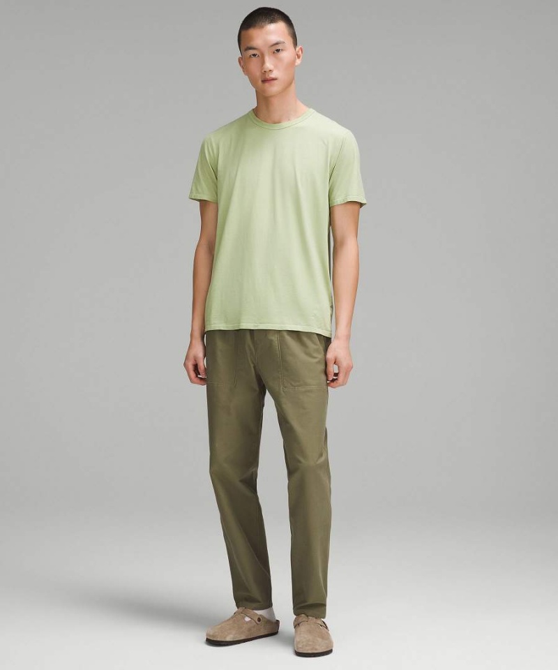 Camiseta Lululemon Fundamental Wash Hombre Turquesa Verde Chile | 325NEKORU