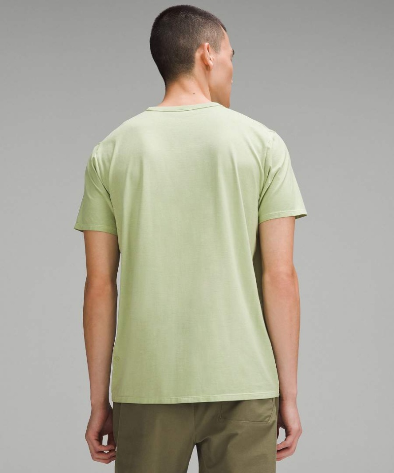 Camiseta Lululemon Fundamental Wash Hombre Turquesa Verde Chile | 325NEKORU