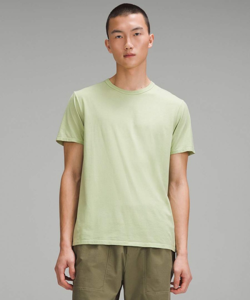 Camiseta Lululemon Fundamental Wash Hombre Turquesa Verde Chile | 325NEKORU