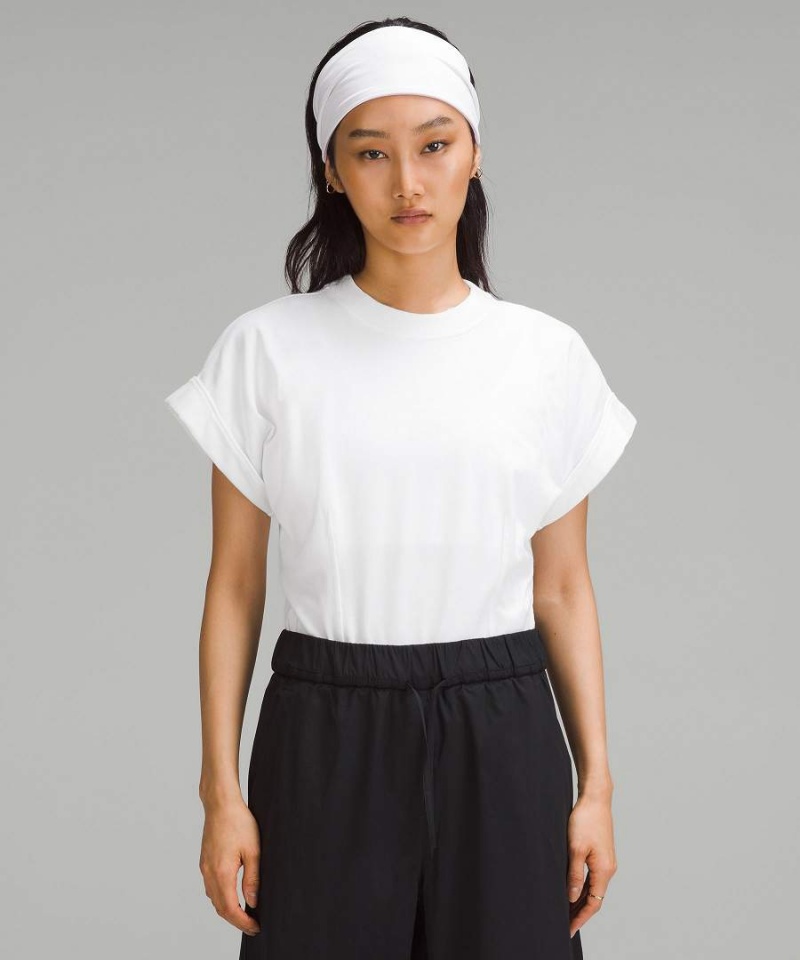 Camiseta Lululemon Heavyweight Algodon Bodysuit Mujer Blancas Chile | 341NTZKWQ