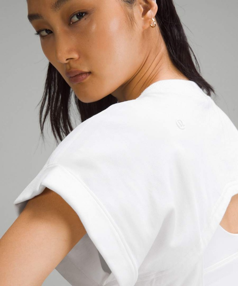 Camiseta Lululemon Heavyweight Algodon Bodysuit Mujer Blancas Chile | 341NTZKWQ