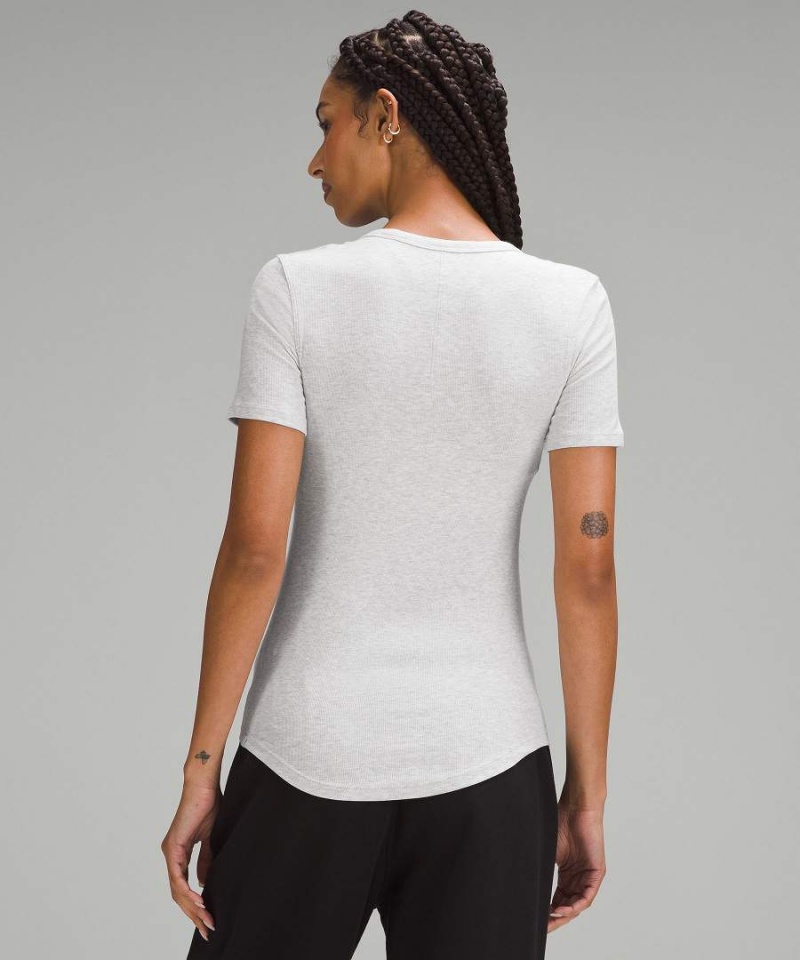 Camiseta Lululemon Hold Tight Corta-Sleeve Mujer Gris Claro Chile | 521DQNKOB