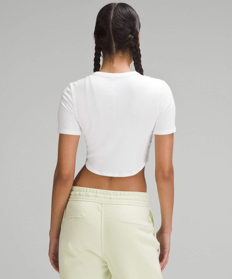 Camiseta Lululemon Hold Tight Cropped Mujer Blancas Chile | 540YXTIGJ