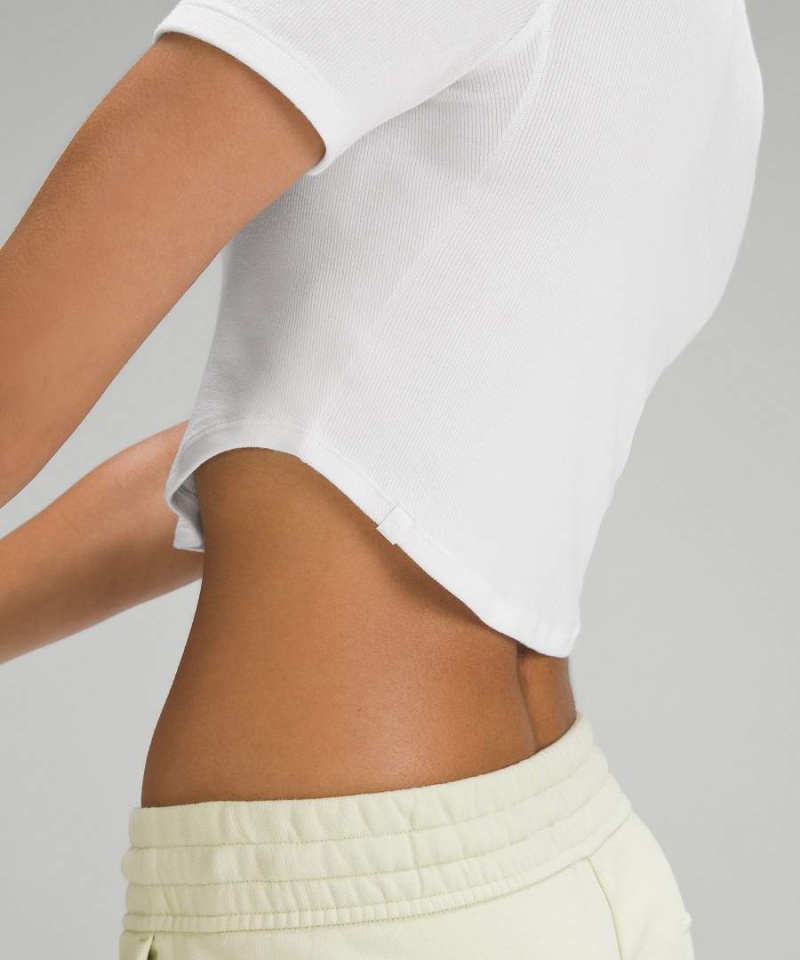 Camiseta Lululemon Hold Tight Cropped Mujer Blancas Chile | 540YXTIGJ