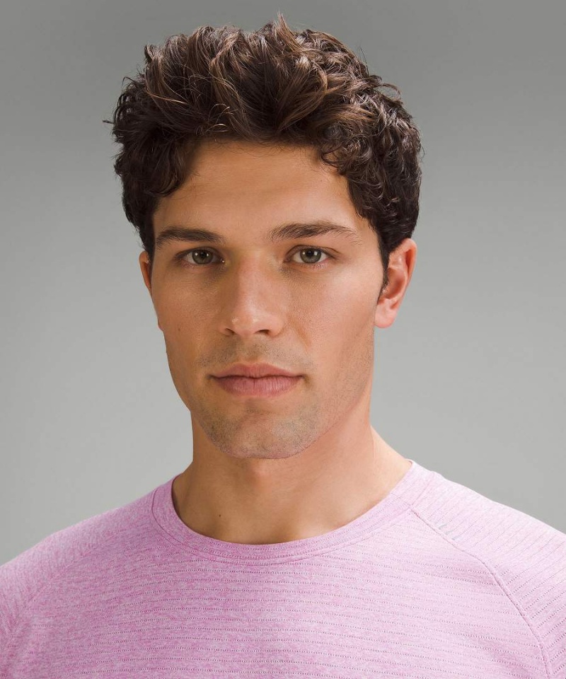 Camiseta Lululemon License to Train Corta-Sleeve Hombre Moradas Chile | 963DGCPMB