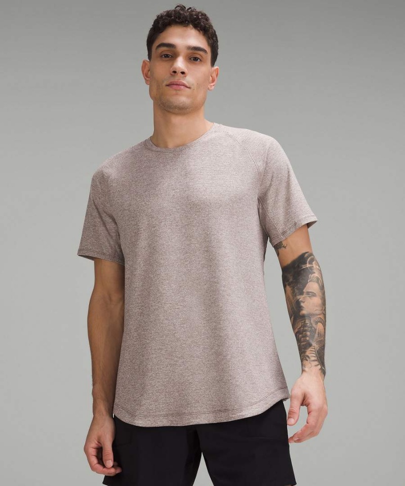Camiseta Lululemon License to Train Corta-Sleeve Hombre Gris Blancas Chile | 214FMOZUB