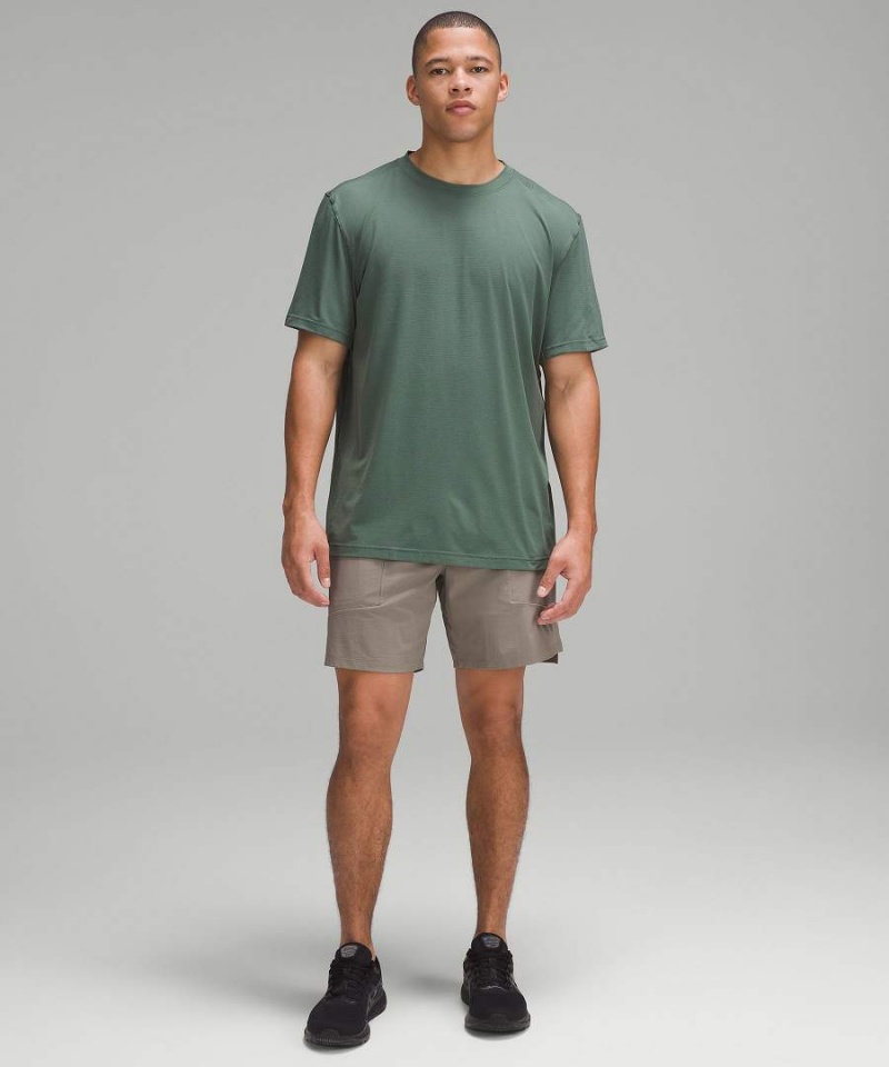 Camiseta Lululemon License to Train Relaxed Corta-Sleeve Hombre Verde Oscuro Chile | 276GSJDTK