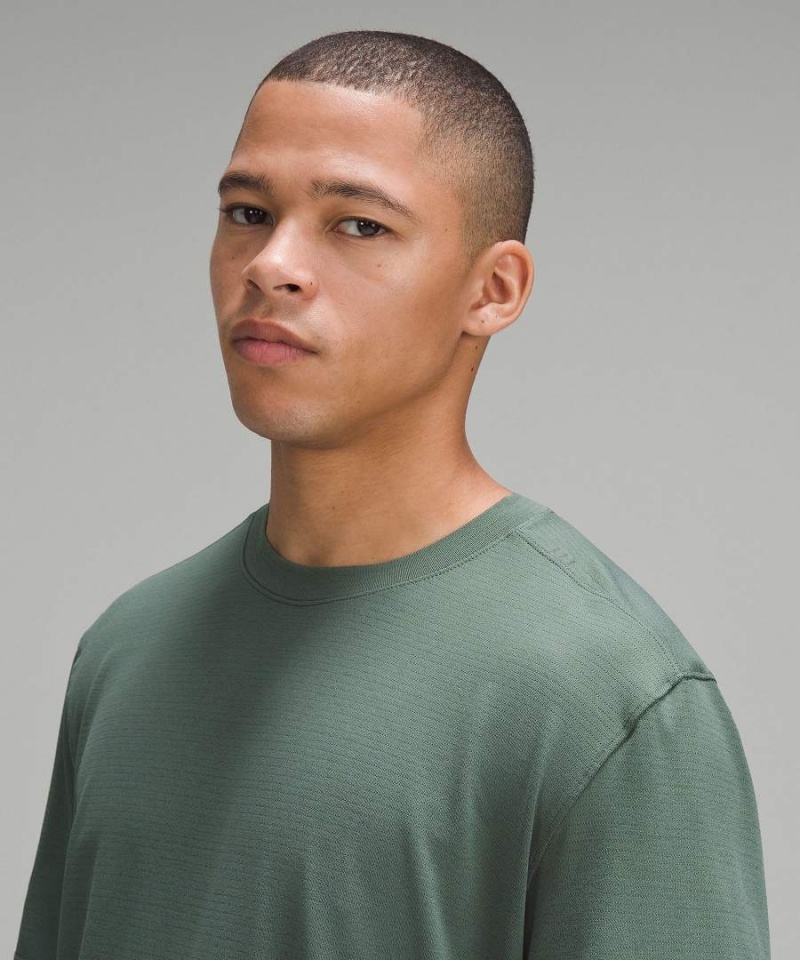 Camiseta Lululemon License to Train Relaxed Corta-Sleeve Hombre Verde Oscuro Chile | 276GSJDTK