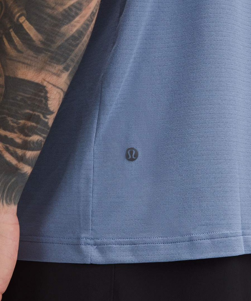 Camiseta Lululemon License to Train Relaxed Corta-Sleeve Hombre Azules Chile | 563OYMLCB
